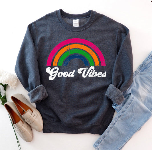 Good Vibes Sweatshirt - Infinity Beautiful Boutique