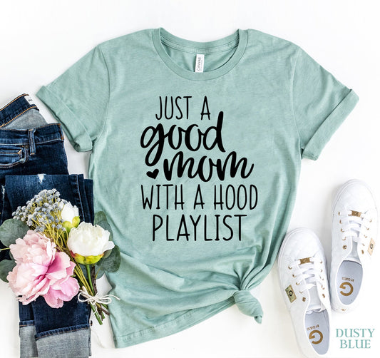 Just A Good Mom T-shirt - Infinity Beautiful Boutique