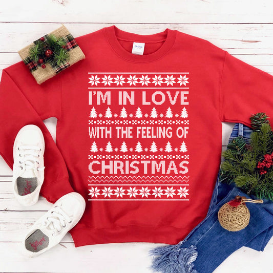 I Am In Love Christmas Sweatshirt - Infinity Beautiful Boutique