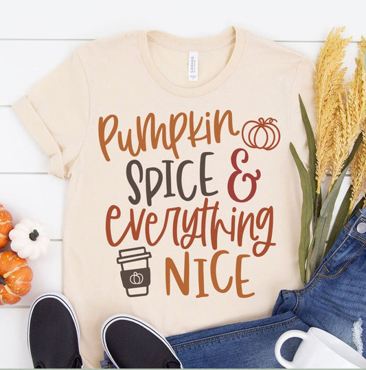 Pumpkin Spice Everything Nice Halloween T-shirt - Infinity Beautiful Boutique