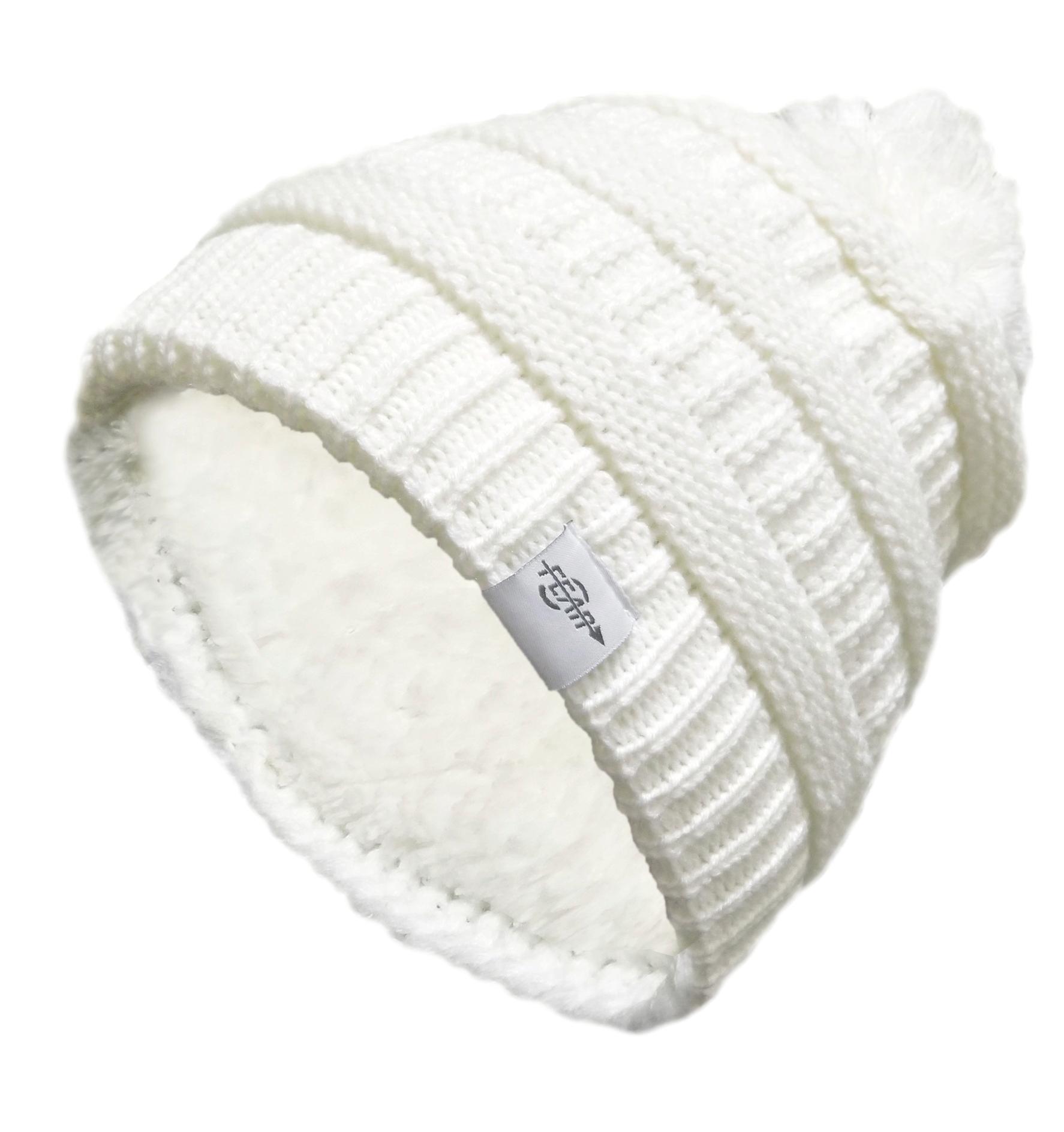 Warmest Plush Insulated Cuff Knit Pom Women Winter Beanie Hat Warm - Infinity Beautiful Boutique