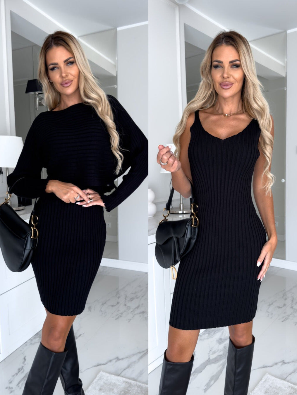 Chic 2-Piece Set – Long Sleeve Top & Bodycon Skirt - Infinity Beautiful Boutique
