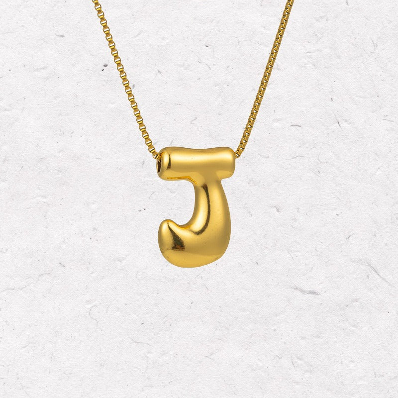 Gold Letter Initial Necklace – Statement Chain Jewelry