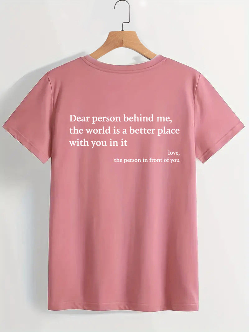 Beautiful Women’s Slogan T-Shirt – Round Neck Short Sleeve Letter Print Tee - Infinity Beautiful Boutique