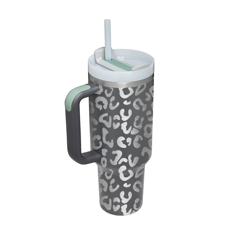 40oz Tumbler – Insulated Stainless Steel with Handle & Straw - Infinity Beautiful Boutique
