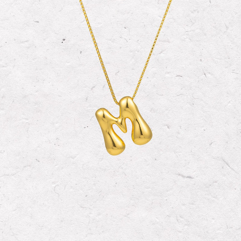 Gold Letter Initial Necklace – Statement Chain Jewelry