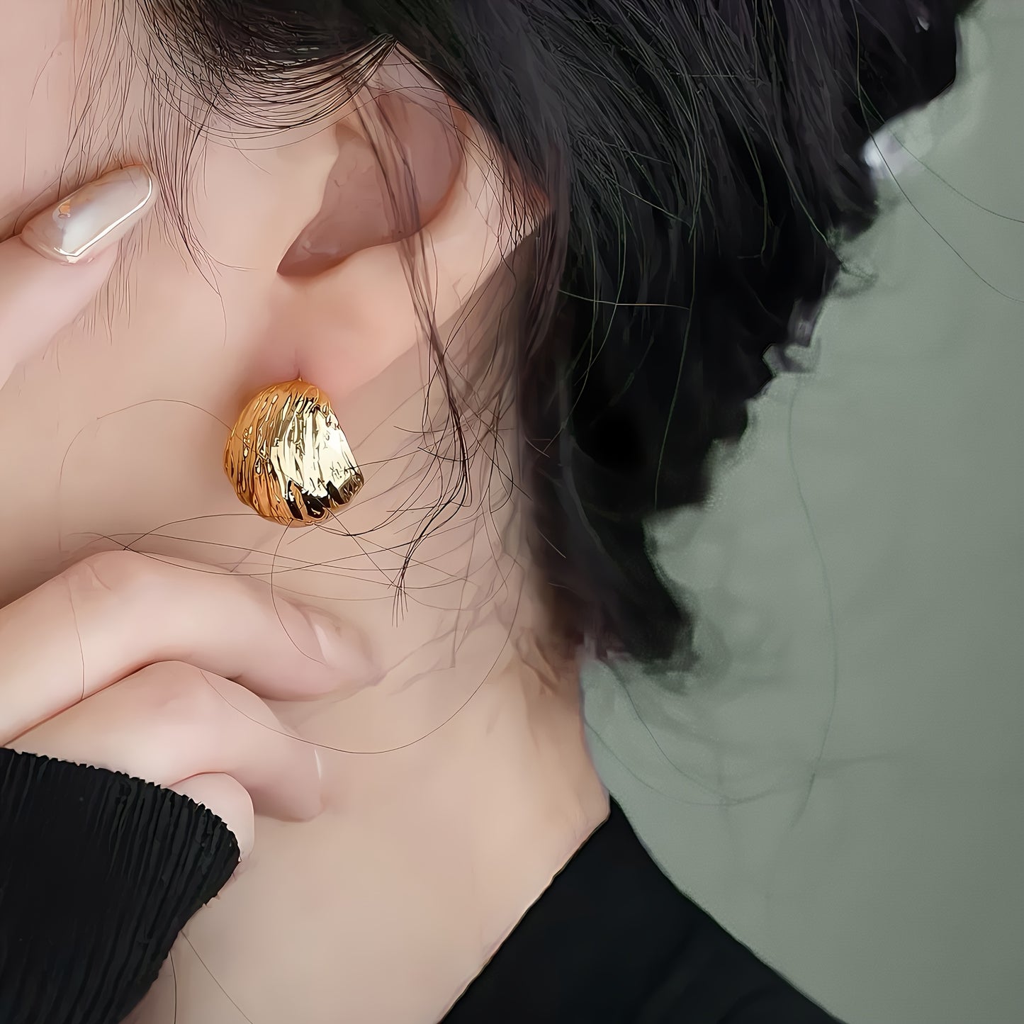 Elegant Stainless Steel Hoop Earrings Women