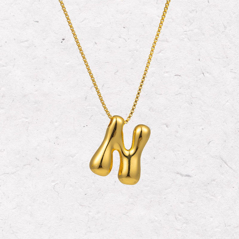 Gold Letter Initial Necklace – Statement Chain Jewelry
