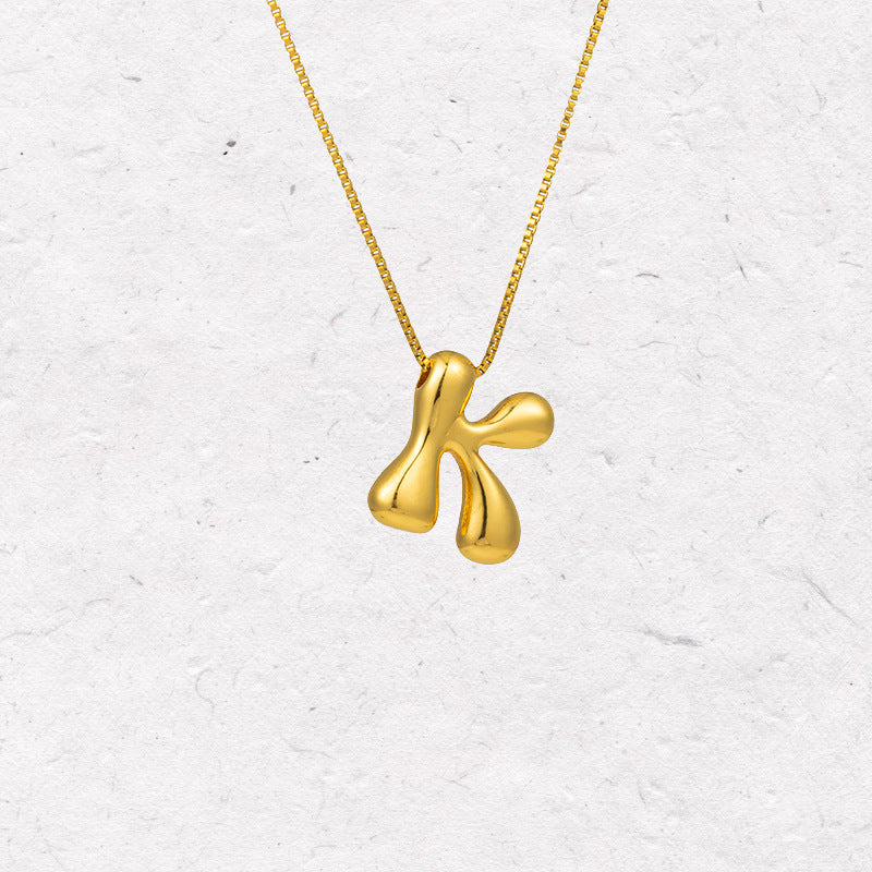 Gold Letter Initial Necklace – Statement Chain Jewelry
