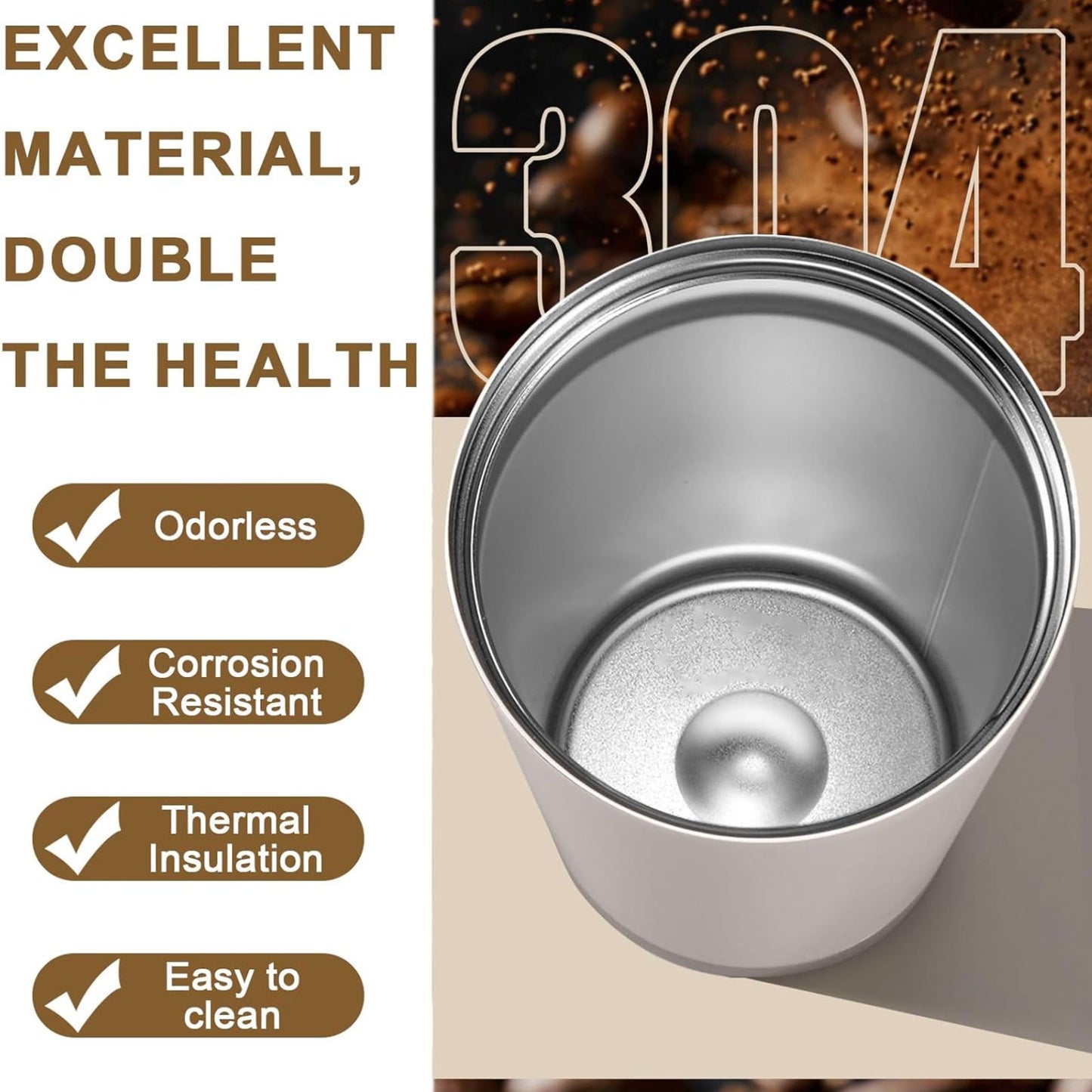 Classic Checkered Design Stainless Steel Travel Tumbler