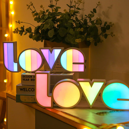 Valentines Day Decor LED LOVE Light Valentines Day Gift For Girlfriend Bithday Wedding Party Decoration Romantic Wedding Decor - Infinity Beautiful Boutique