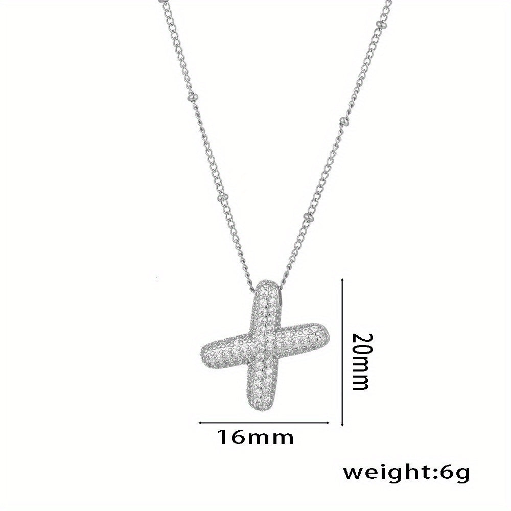 Elegant Balloon Initial Necklace (A–Z) – Bubble Letter Jewelry Gift for Women