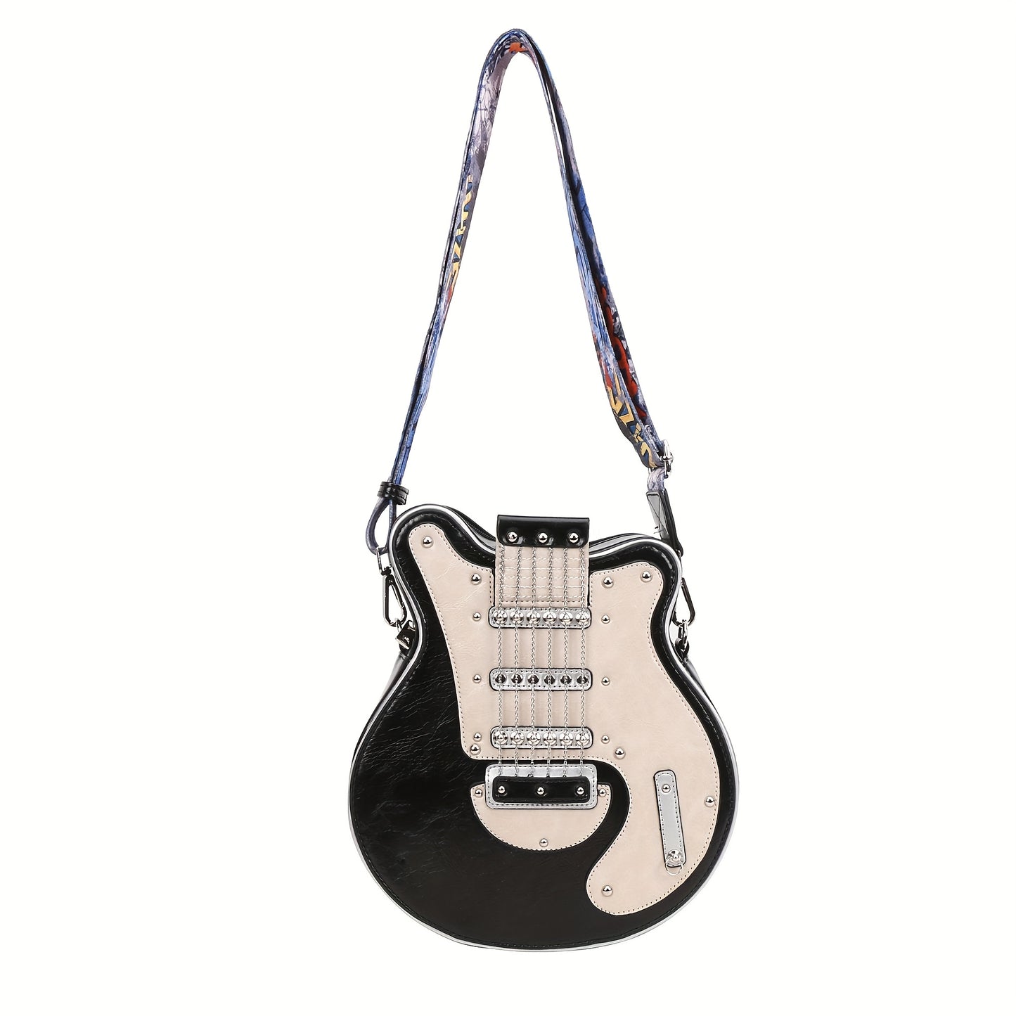 Premium Retro Guitar Crossbody Bag with Adjustable Strap