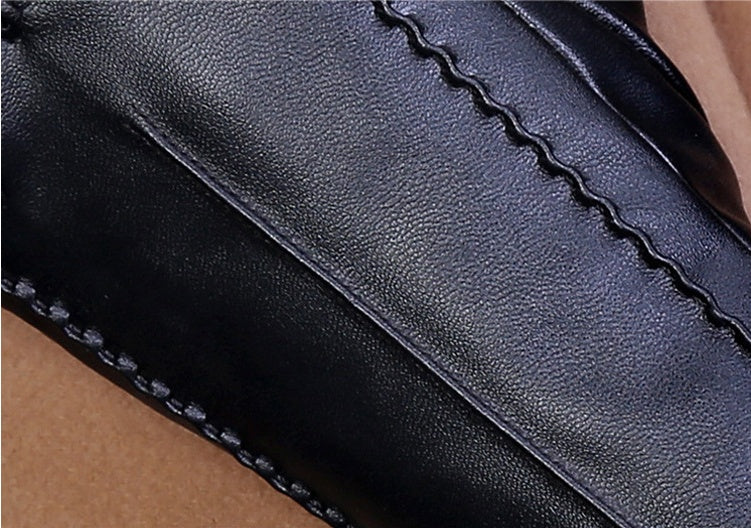 Fashionable Ladies Thick Warm Leather Gloves - Infinity Beautiful Boutique