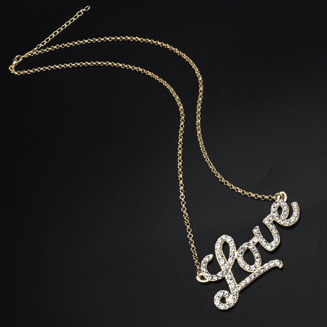 Letter Crystal Necklace – Sparkling Full Diamond Look for Women. Elegant Gift Idea. - Infinity Beautiful Boutique