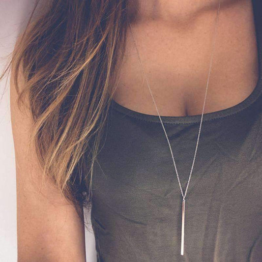 Infinity Beautiful Vertical Bar Necklace