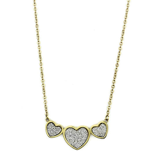 Infinity Beautiful Three hearts Gold Stainless Steel