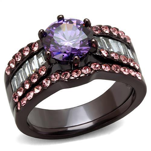 Infinity Beautiful Polished Coffee Tone Steel Ring