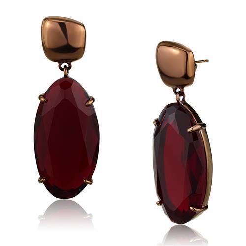 Infinity Beautiful Coffee light Stainless Steel Earrings with Synthetic