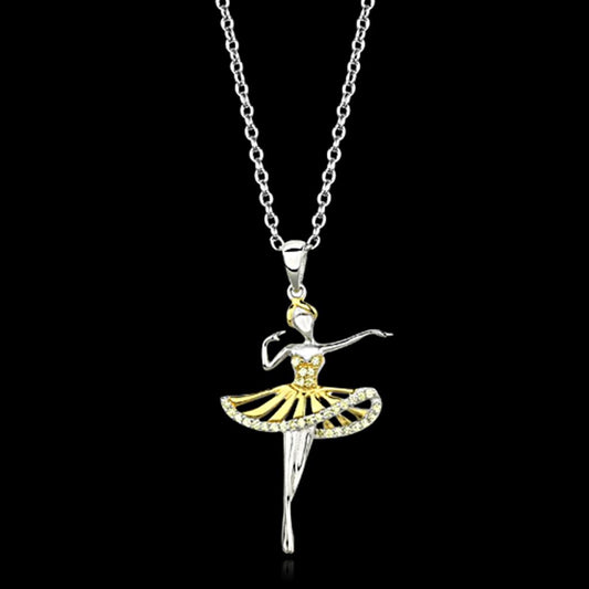 Infinity Beautiful 925 Sterling Silver Two-Tone Pendant
